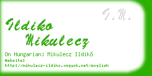 ildiko mikulecz business card