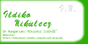 ildiko mikulecz business card